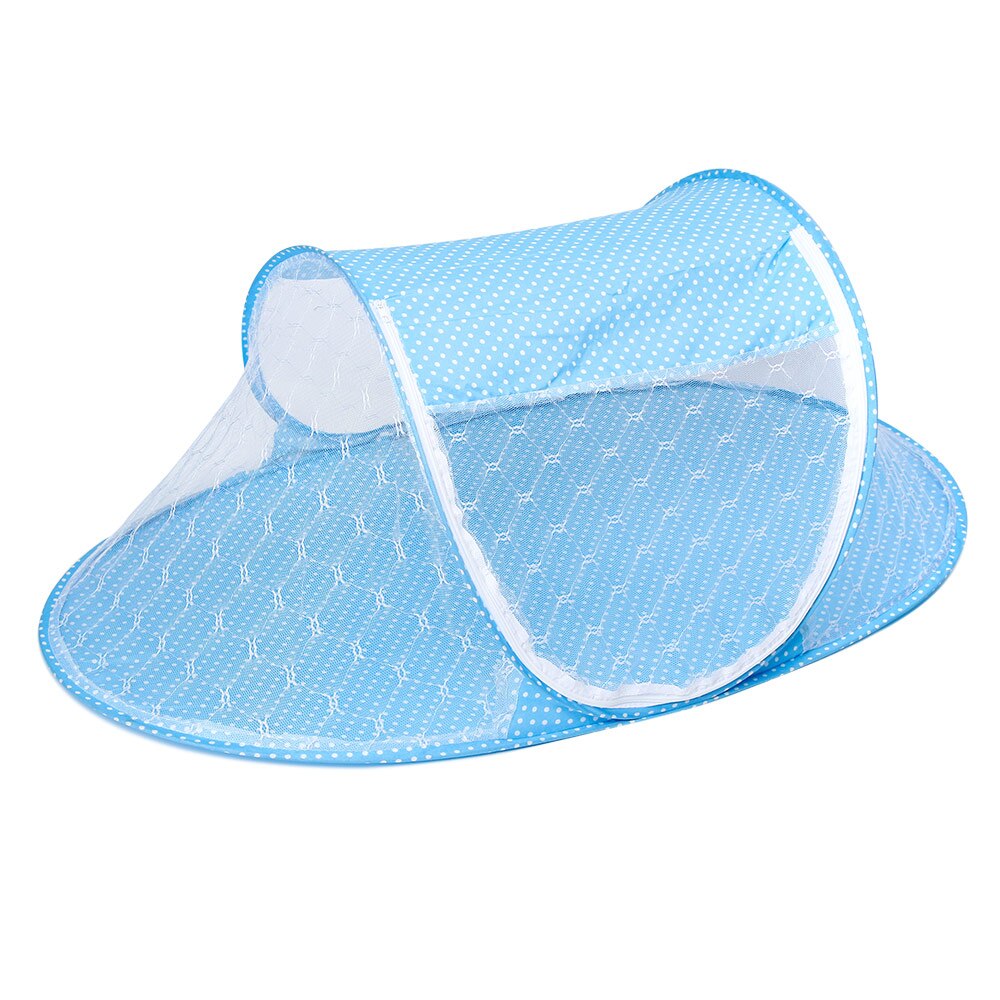 Draagbare Opvouwbare Klamboe Voor Baby Kids Bed Dot Rits Mug Insect Shield Netto Veilig Zuigelingen Bescherming Mesh Tent: D