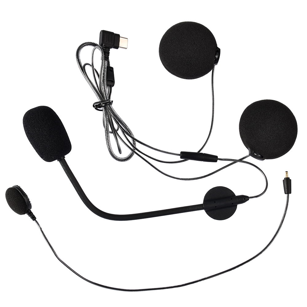 Fodsports M1S Pro Accessoires Motorhelm Intercom Onderdelen Draadloze Bluetooth Headset Oortelefoon Speaker Hard/Soft Microfoon: YELLOW