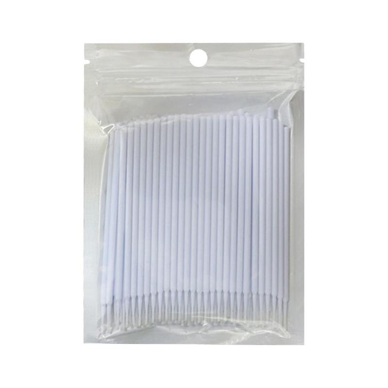 100 Stuks Wegwerp Mini Wimpers Applicator Wimper Extension Wattenstaafjes: WHITE