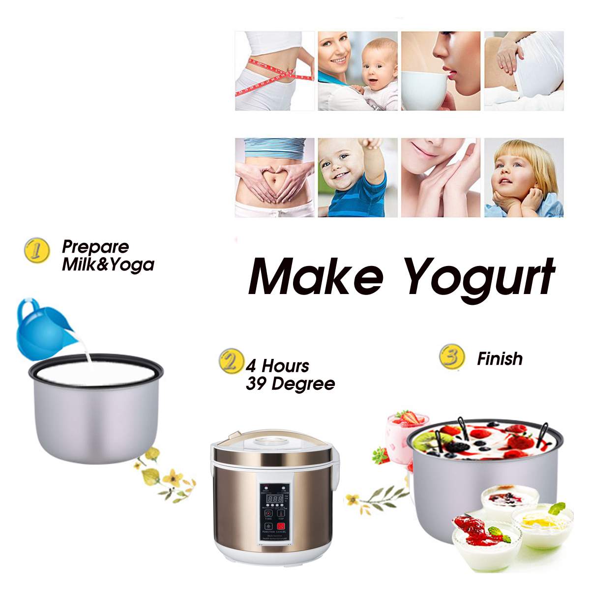 6L 220V Automatic Black Garlic Fermenter Yogurt Maker Intelligent Control DIY Cooker Garlic Ferment Smart Fermentation Machine