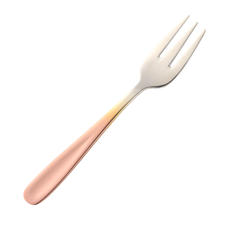 6Pcs/lot Gold Cake Forks Stainless Steel Mini Fork Thick Cutlery Fruit Fork Metal Dessert Fork for high tea Party: 3-1