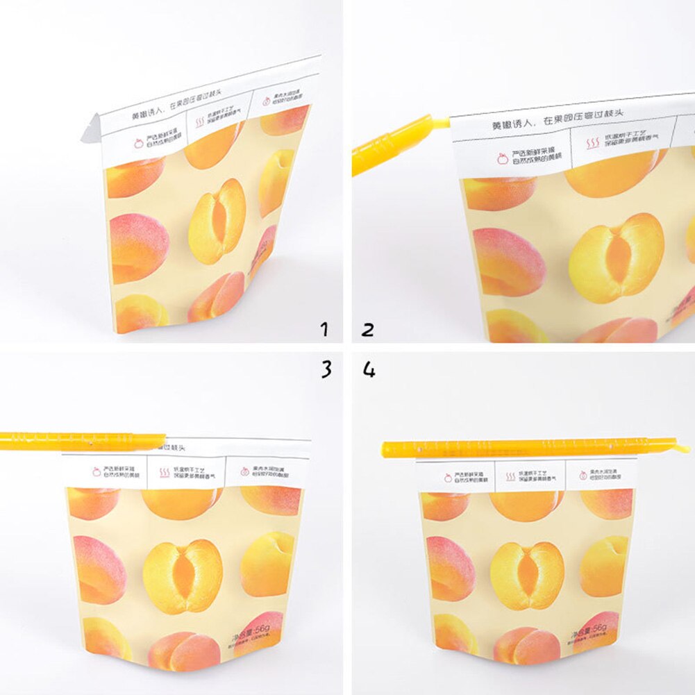 8 Stuks Plastic Zak Sealer Stick Voedsel Zak Afdichting Clip Verse Slot Stok Huishouden Keuken Storage Klem Refrigeration Tool