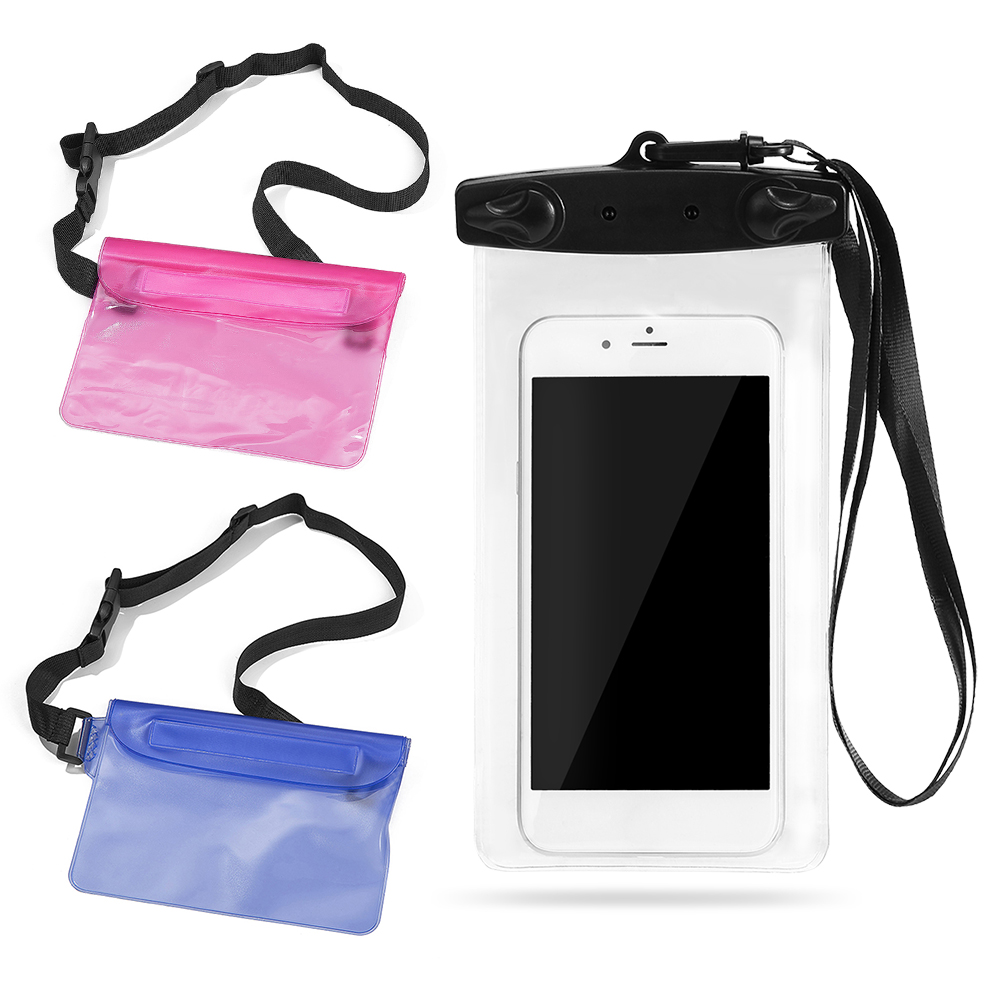 Udendørs svømning mobiltelefon vandtæt pose til sejlads svømning fiskeri kajak vandring flydende taskeholder tør beskyttelse: Farve 2