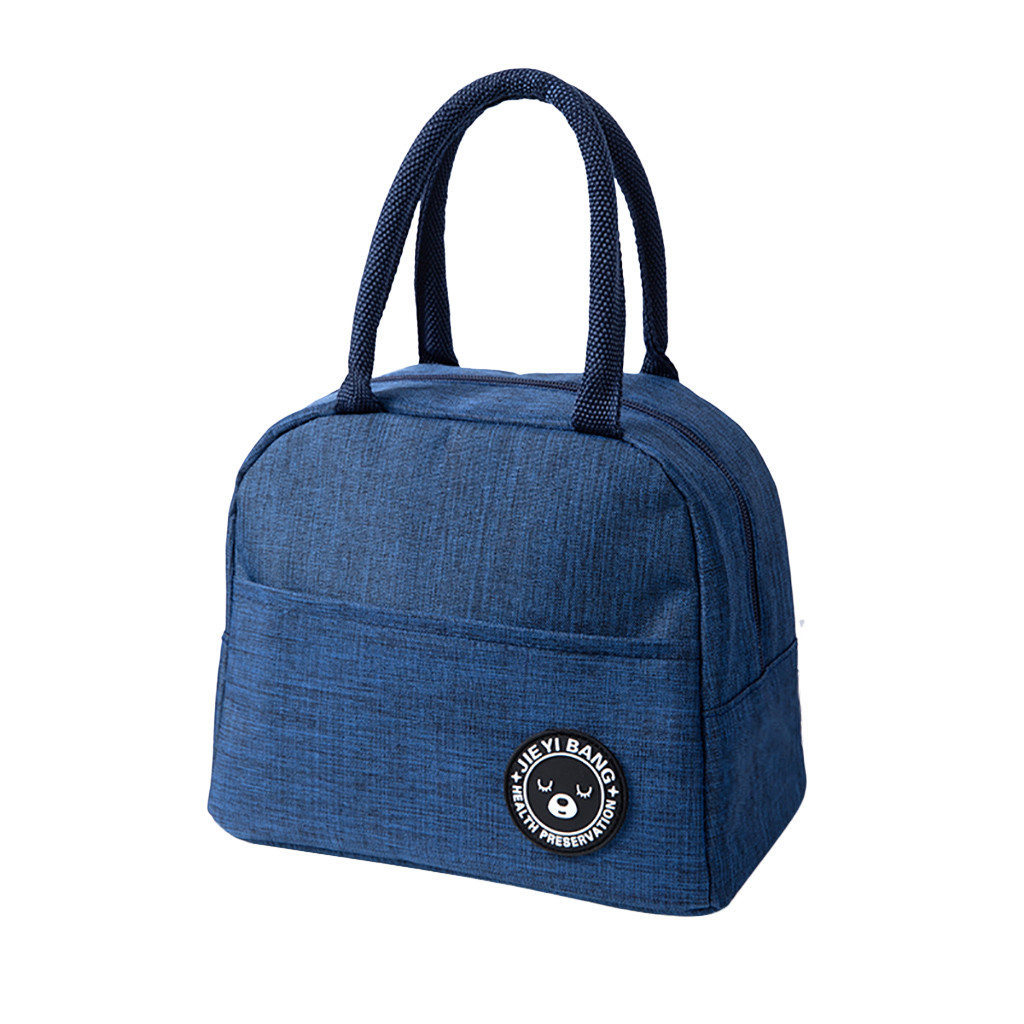 Sacs de rangement de aliments | Conteneur de dîner, sacs de rangement de aliments pour l'école, toile froide isolée, bande de pique-nique mallette de transport, sac de déjeuner Portable thermique: Blue