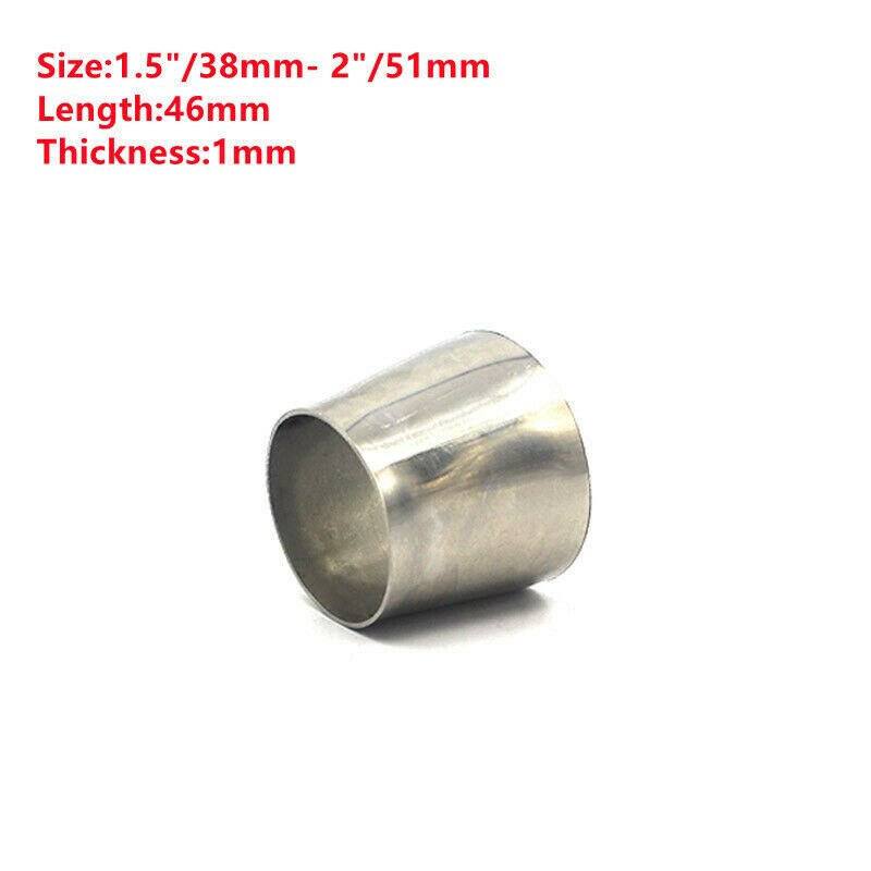 2 Pcs 1.5'' 38mm to 2'' 51mm 2"-2.5" 2.5"-3" OD Exhaust Pipe Reducer Adapter Weldable Universal 201SS: 1.5in to 2in