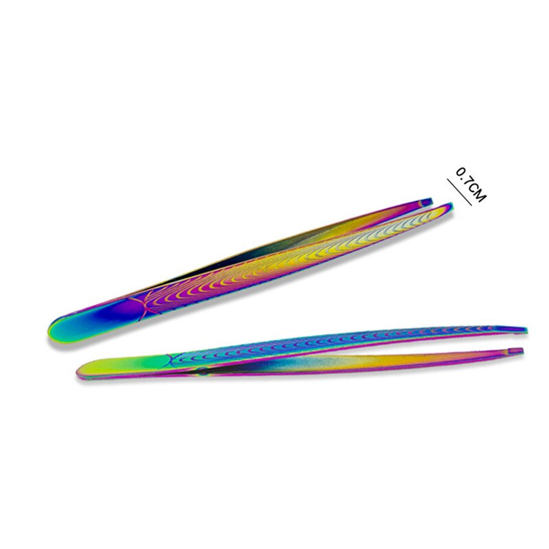 Pinzas profesionales de acero inoxidable para depilación de cejas, herramienta de maquillaje para mujeres, 1 ud.