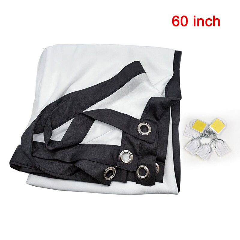 Portable Foldable Projector Screen 16:9 HD Outdoor Indoor Home Cinema Theater 3D Movie GK99: 60inch