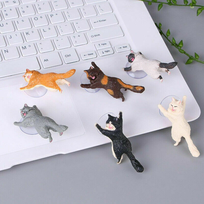 Cute Cat Phone Holder Support Resin Mobile Phone Holder Stand Sucker Tablets Desk Sucker Smartphone Holder