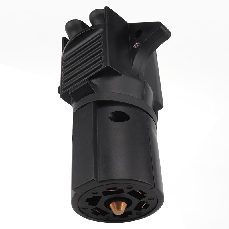 7 bladen  to 5 platte en 4 platte adapter voor campertrailer zwart