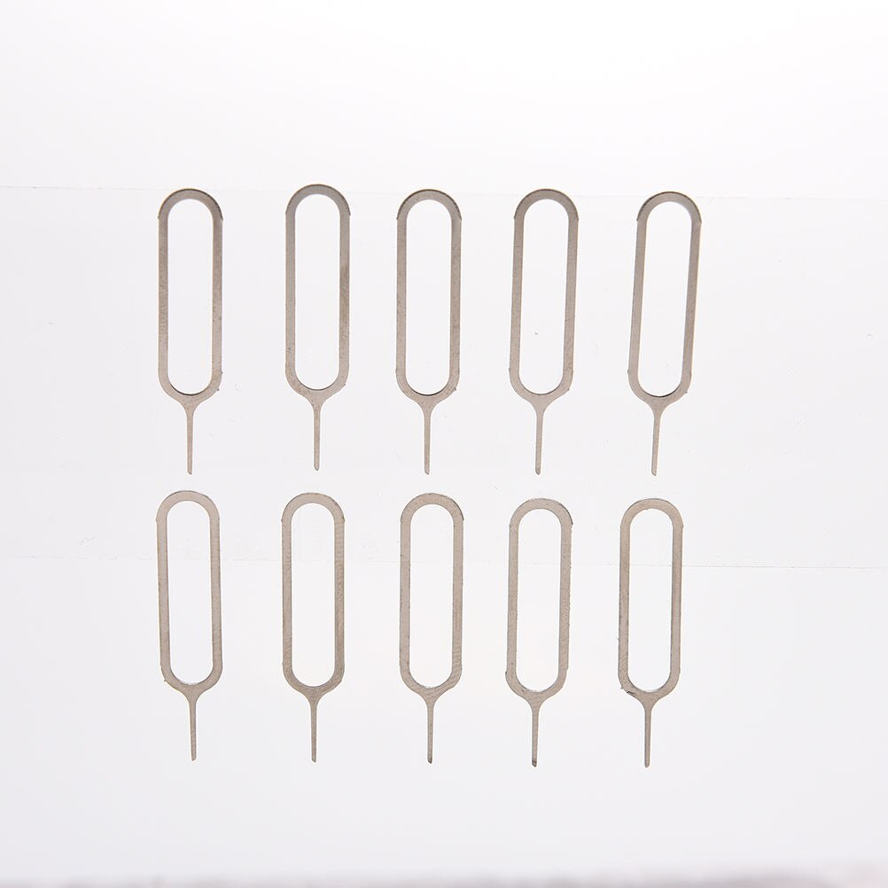 10pcs/set Sim Card Tray Removal Eject Pin Key Tool Stainless Steel Needle for huawei for iPhone iPad Samsung