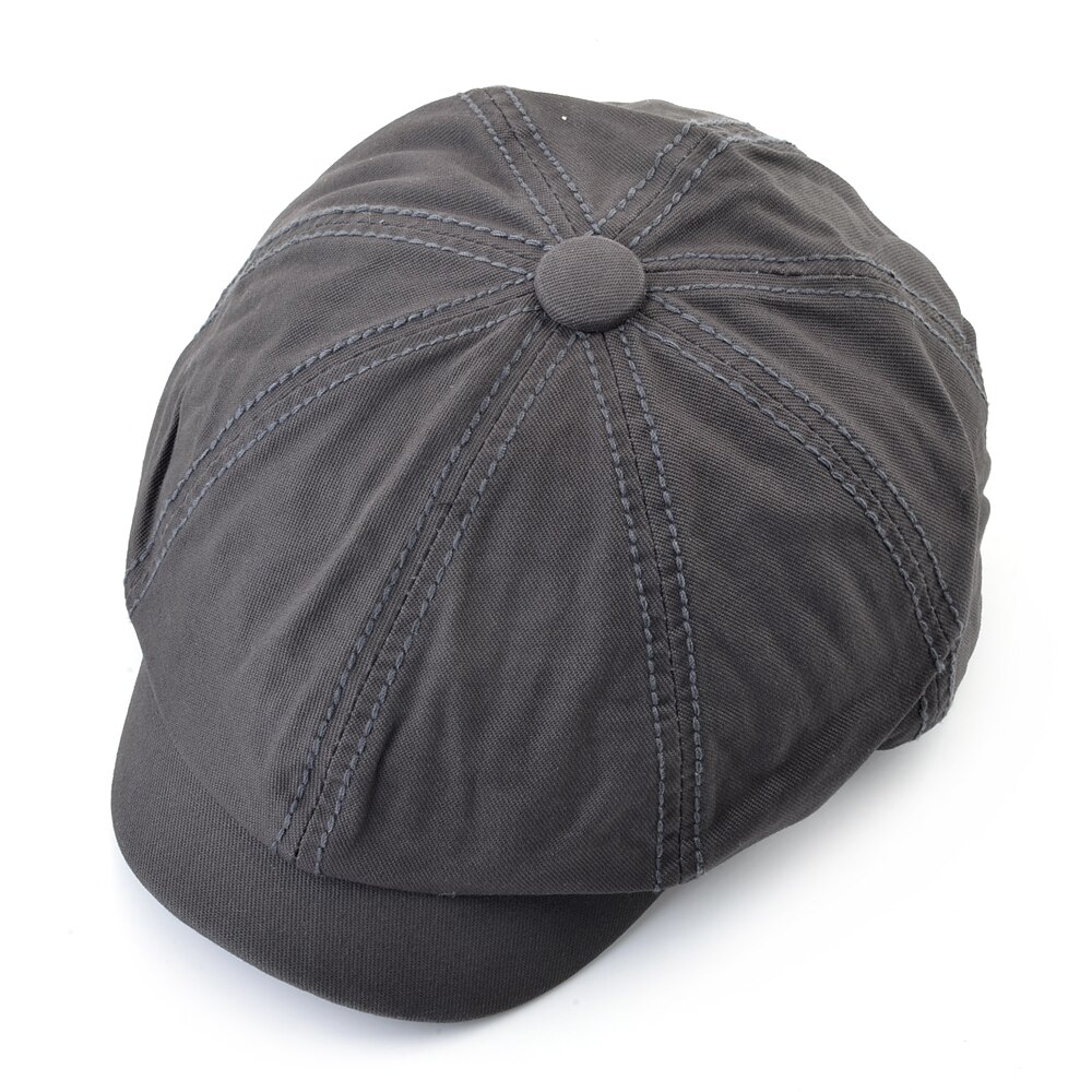 Men&#39;s Casual Newsboy Hat Spring And Autumn Retro Beret Hat Outdoor Casual Hats Unisex Octagonal Cap Solid Color Peaked Cap