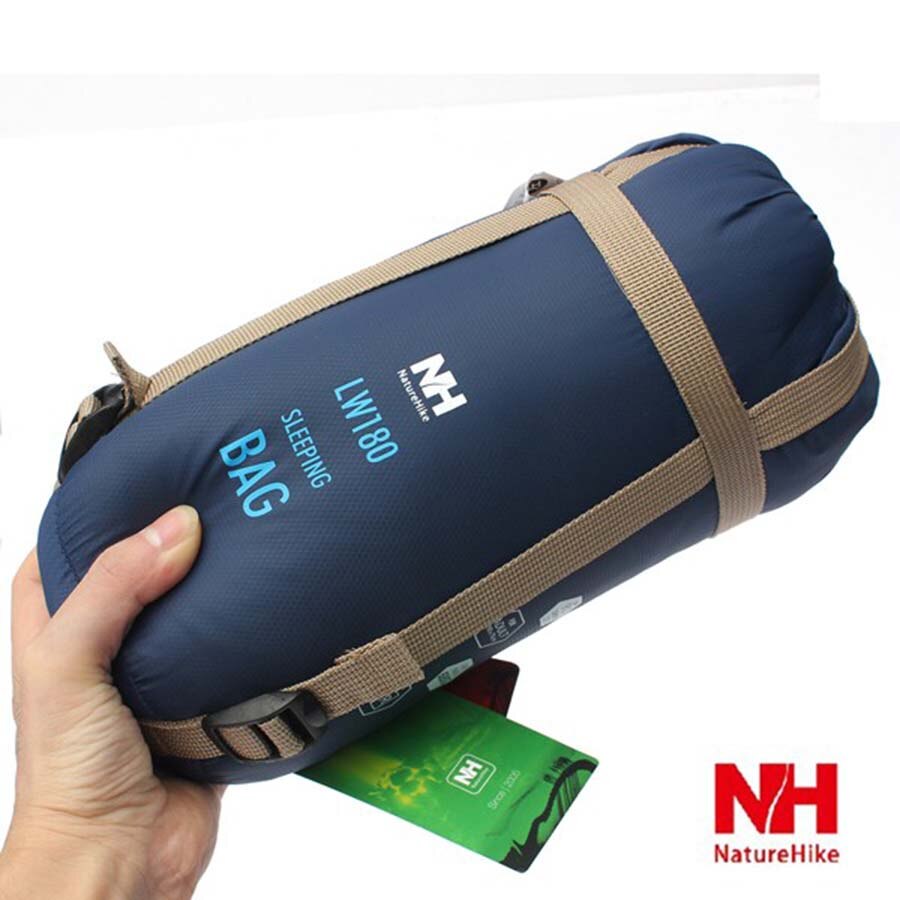 Envelope Outdoor Single Sleeping Bag Camping Travel Hiking Ultra-light Fleabag: Blue