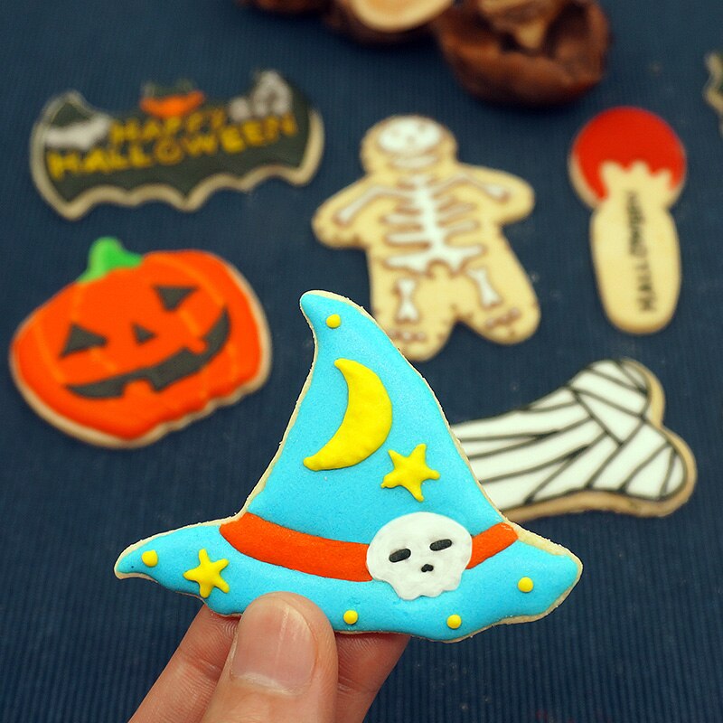Halloween Kakformar - 19 Modeller - Rostfritt Stål Bakmallar - DIY Kex Fondant Präglingsverktyg
