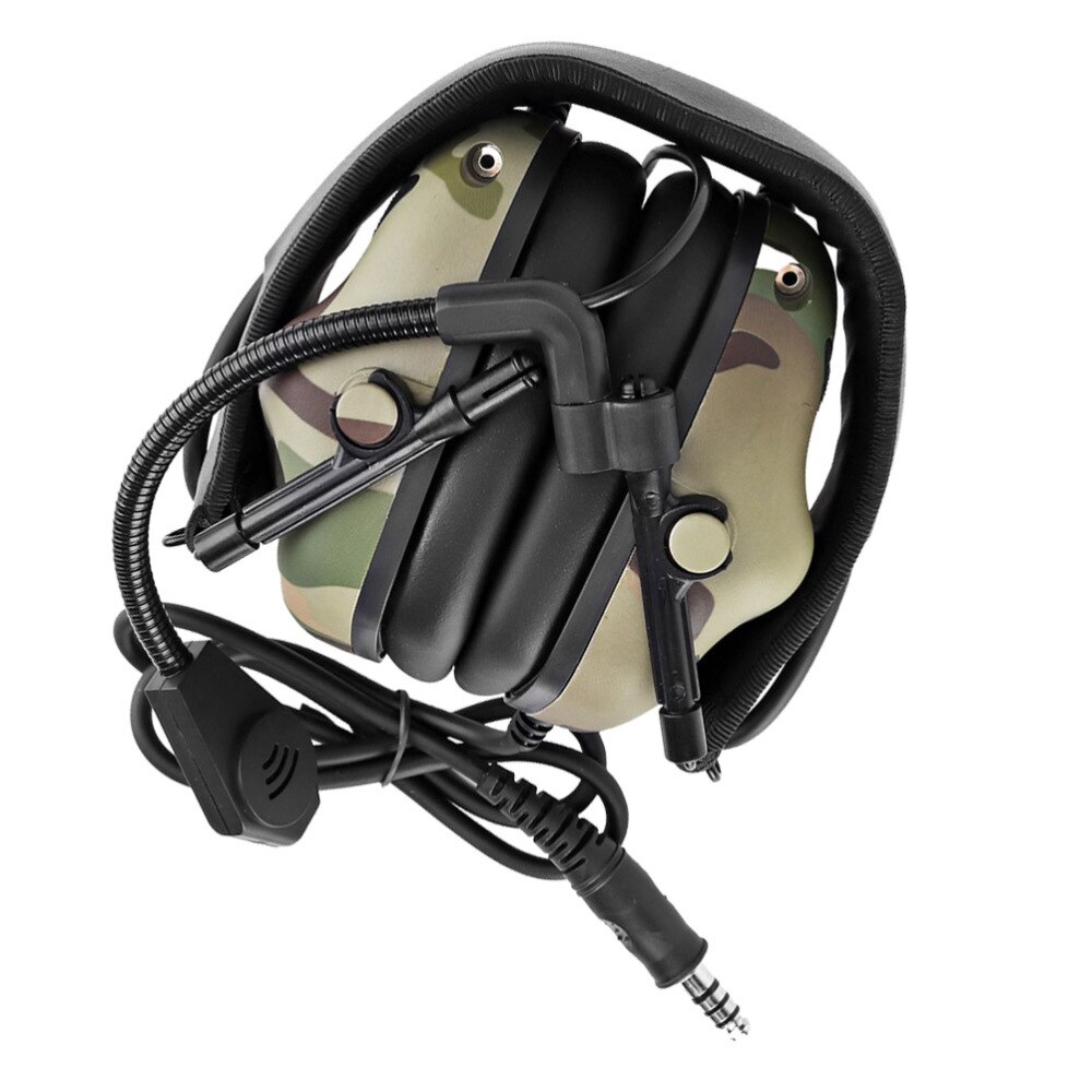 Noise Canceling Walkie Talkie Headphones for Communication Sound Pickup Noise Reduction Outdoor Headset (Carbon