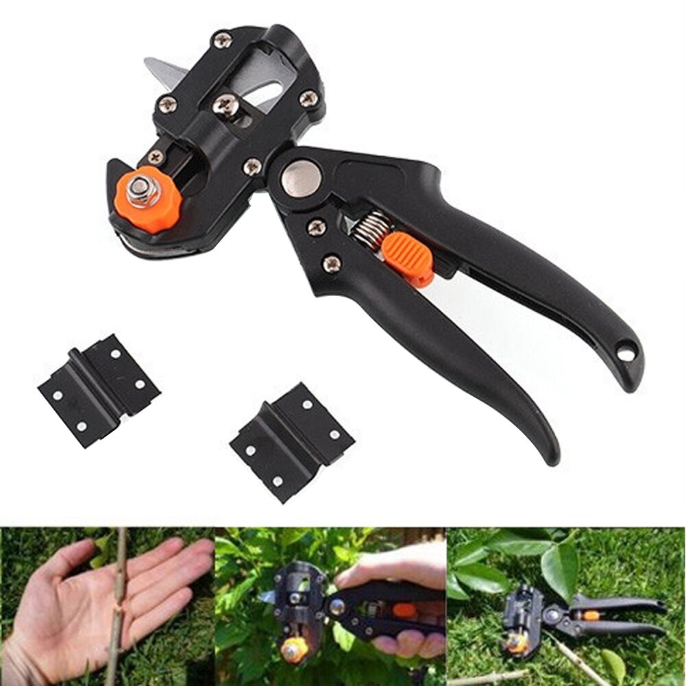 Máquina de enxertia ferramentas jardim com fitas enxerto lâminas chopper árvore enxertia ferramentas tesoura enxertia kit corte podador