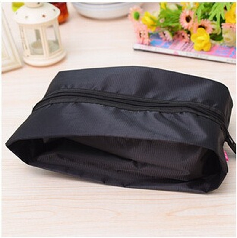 Bolsa de almacenamiento de tela Oxford para zapatos, organizador de zapatos de viaje, impermeable, conveniente, para maquillaje, clasificación de zapatos con cremallera