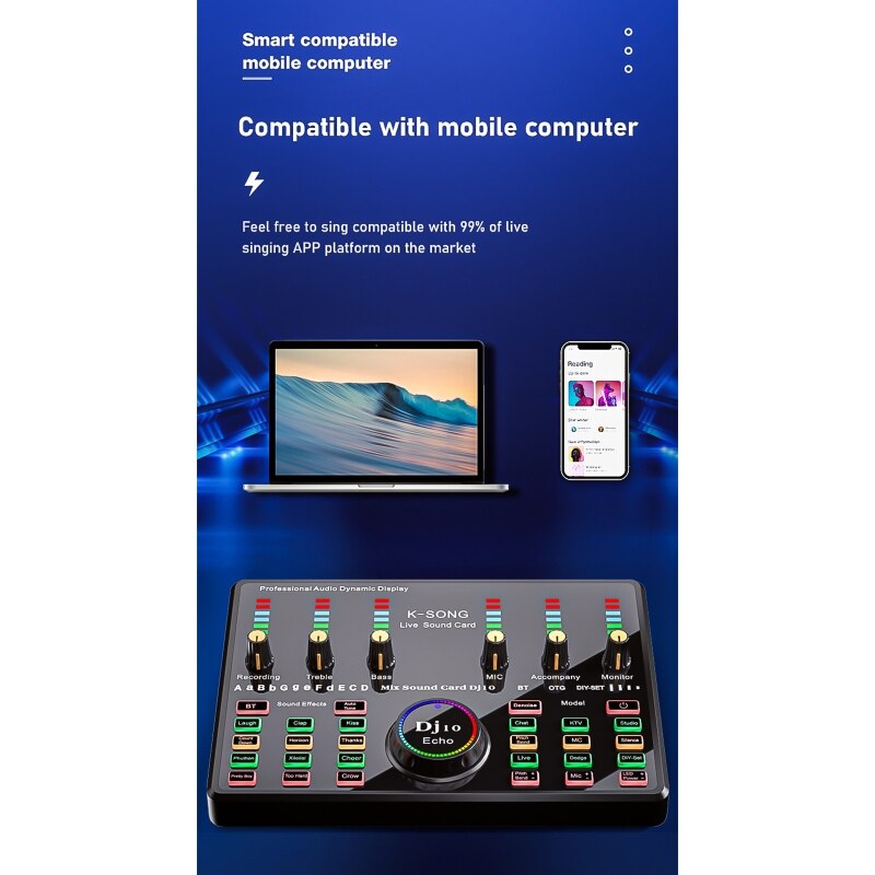 Professionele Aanpassen Stereo Geluid Kaarten Board Mixer Schudden Live Apparatuur Professionele Elektrische Aanpassing Tone