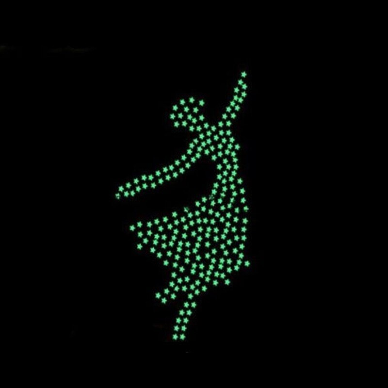 100 pcs/lot 3cm lumineux étoiles Stickers muraux lueur dans le noir étoile autocollant Fluorescent décalcomanies pour bébé chambre maison 3D mur décor