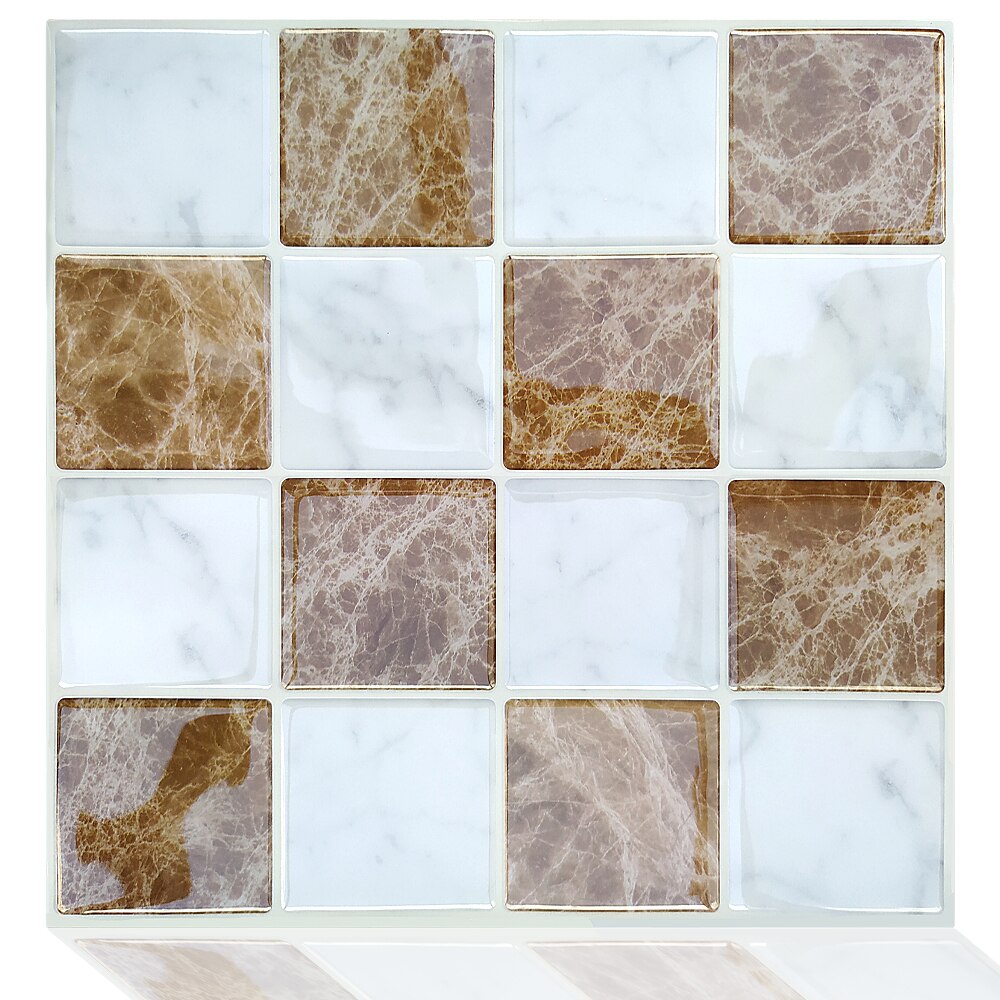 Dosseret auto-adhésif de cuisine et imperméable en mosaïque, peeling en vinyle, autocollant mural, décoration de la maison, 1 feuille: MSSB-025