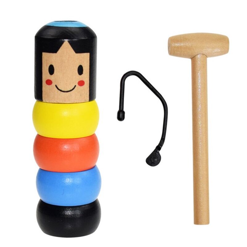 1pc/ sets magische houten poppen voor kinderen, grappige trucs, komedie, magie, rekwisieten, onsterfelijke poppen, straatkunst voor kinderen: Default Title