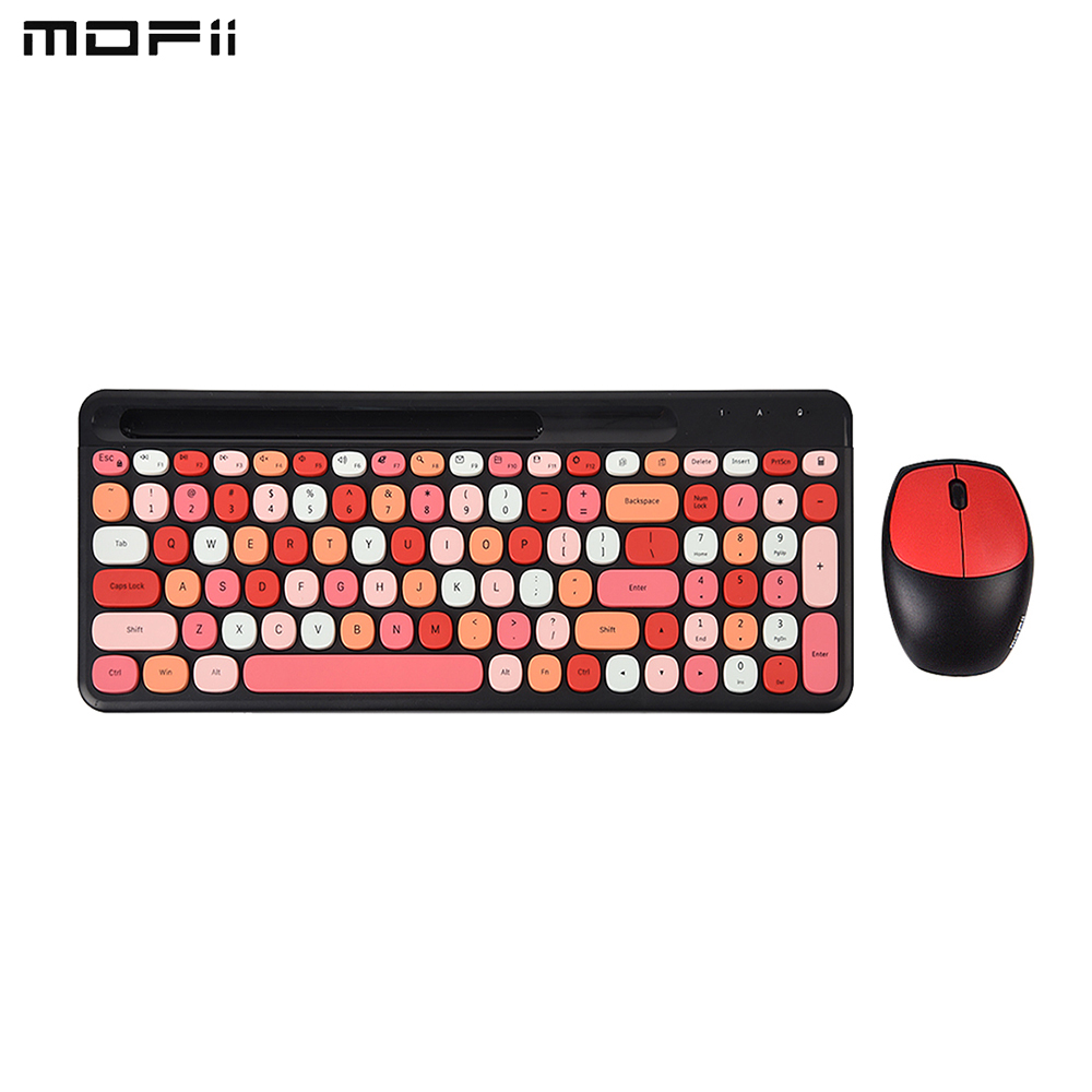 Mofii 2.4G Wireless Keyboard Mouse Combo keyboard and mouse sharing One receiver USB Interface 110 Key Slot