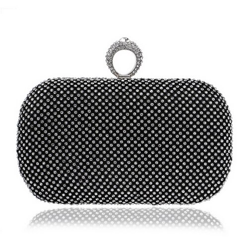 Clutch Bags Diamond-Studded Evening Bag With Chain Shoulder Bag Women's Handbags Wallets Evening Bag For Wedding: black