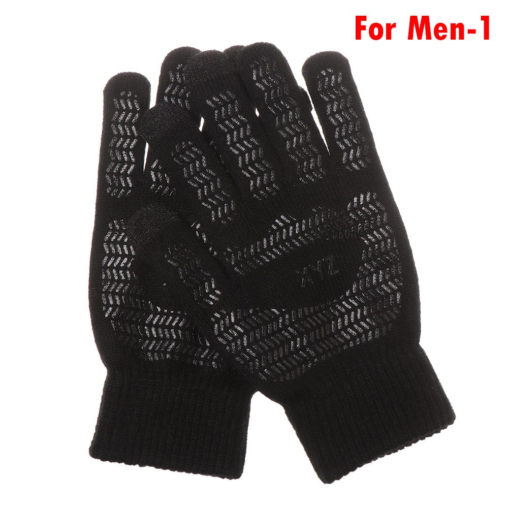 Winter Gloves Cute Furry Warm Gloves with Full Fingers Outdoor Sport Plus Velvet Touch Screen Gloves Driving Gloves: For Men-1