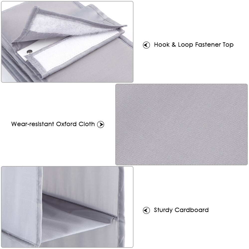 10-Tier Space-Saving Oxford Fabric Closet Hanging Shelf Organizer Collapsible Clothing Shoe Storage Box Holder