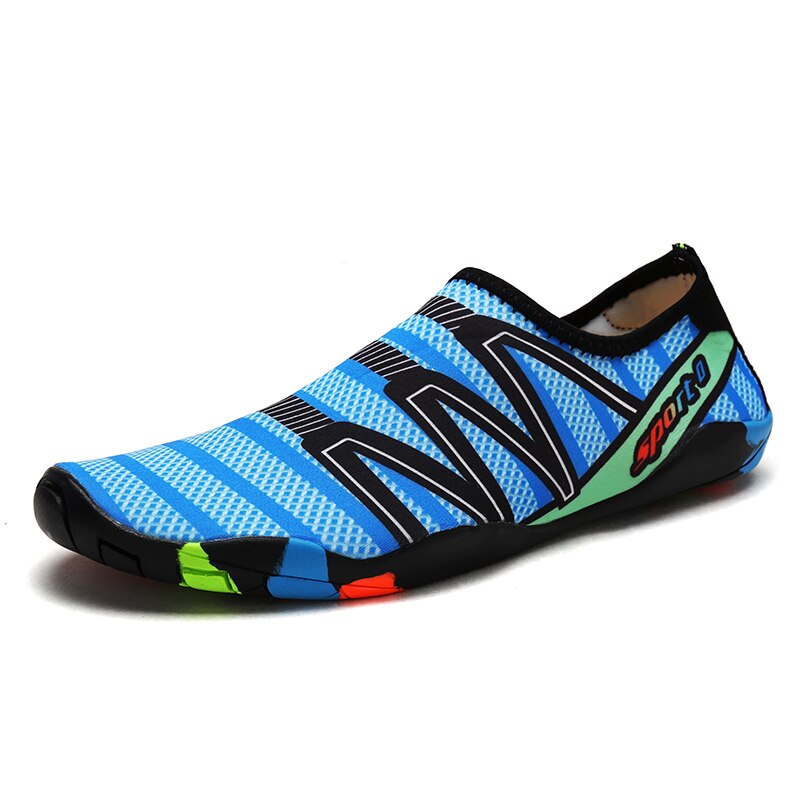 Water Shoes Men - Quick-Drying Rubber Beach Aqua Shoes - Summer Slip-on