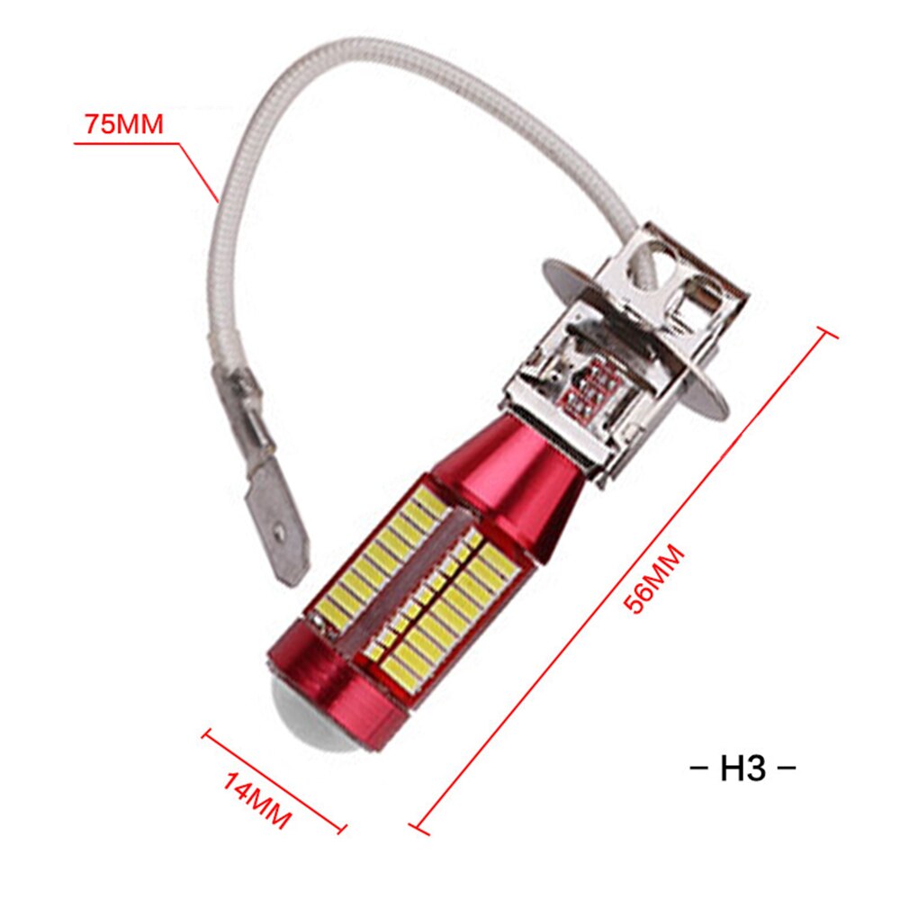QCDIN 2 uds H7 bombillas LED de faro delantero de coche LED 9005/9006H8/H11/H3/H4/H7 6000 Auto LM faro blanco antiniebla DC 12V