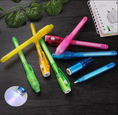 Stylo à bille magique , Invisible lumière UV, stylo à bille pour enfants, , fournitures scolaires, papeterie nouveauté