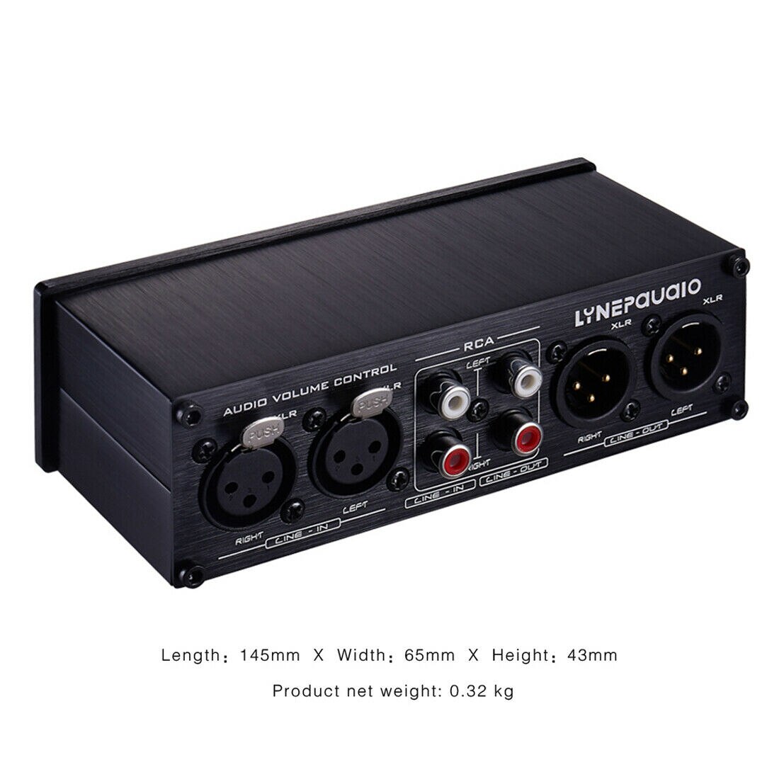 2-In-2-Out Analoge Audio Switcher Box Xlr/Rca Met Volumeregeling Passieve Voorversterker