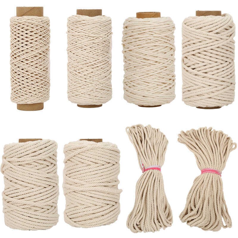 DIY Macrame Koord Katoenen Touw Touw String Lint Ambachten dromenvangers Handwerk Thuis Bohemen Bruiloft Decor 1/2/3/4/5/6/8/10mm