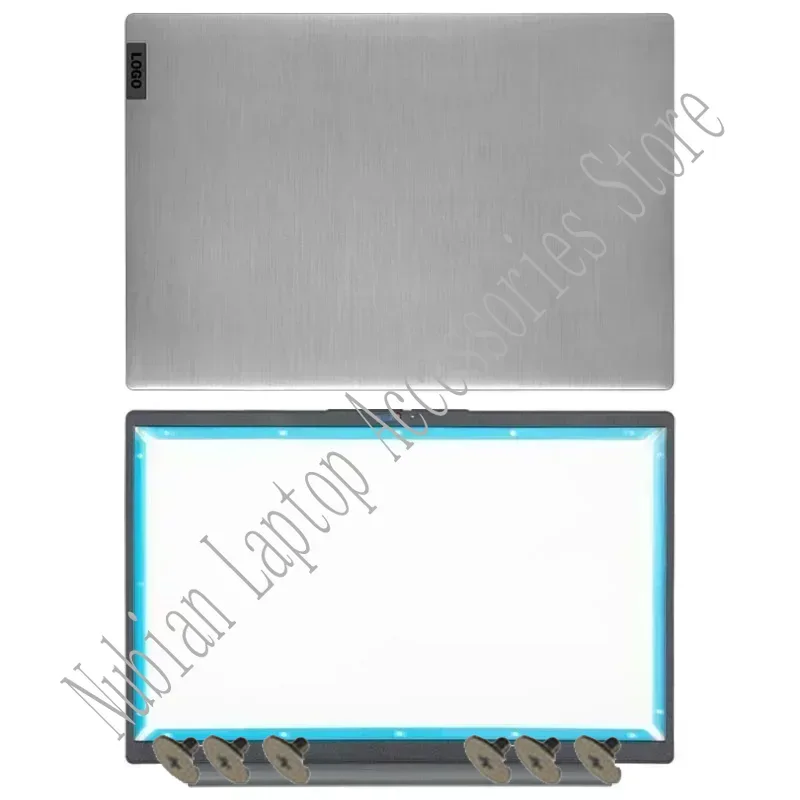 For Lenovo IdeaPad 3 15ADA6 15ITL6 15ALC6 Laptop LCD Back Cover Front Bezel Palmrest Bottom Case Keyboard Hinges: dark green
