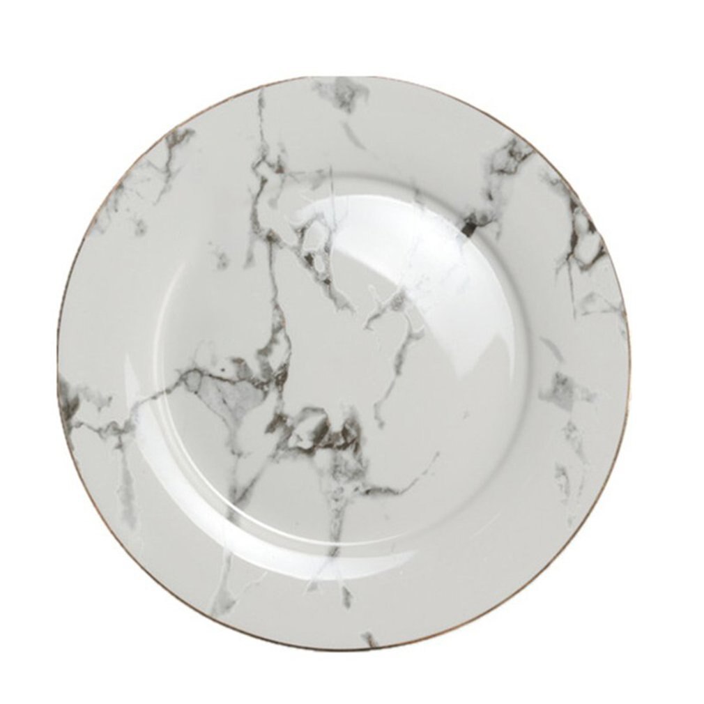plate European Style Marble Pattern Ceramic Tableware Plate dinner plates Kitchen Dinnerware Dinner Plate