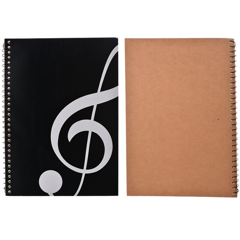 100 Pages Blank Music Score Manuscript Book Writing Stave Notebook Piano Keyboard Black Notebook A4 50 Sheets 100 Pages