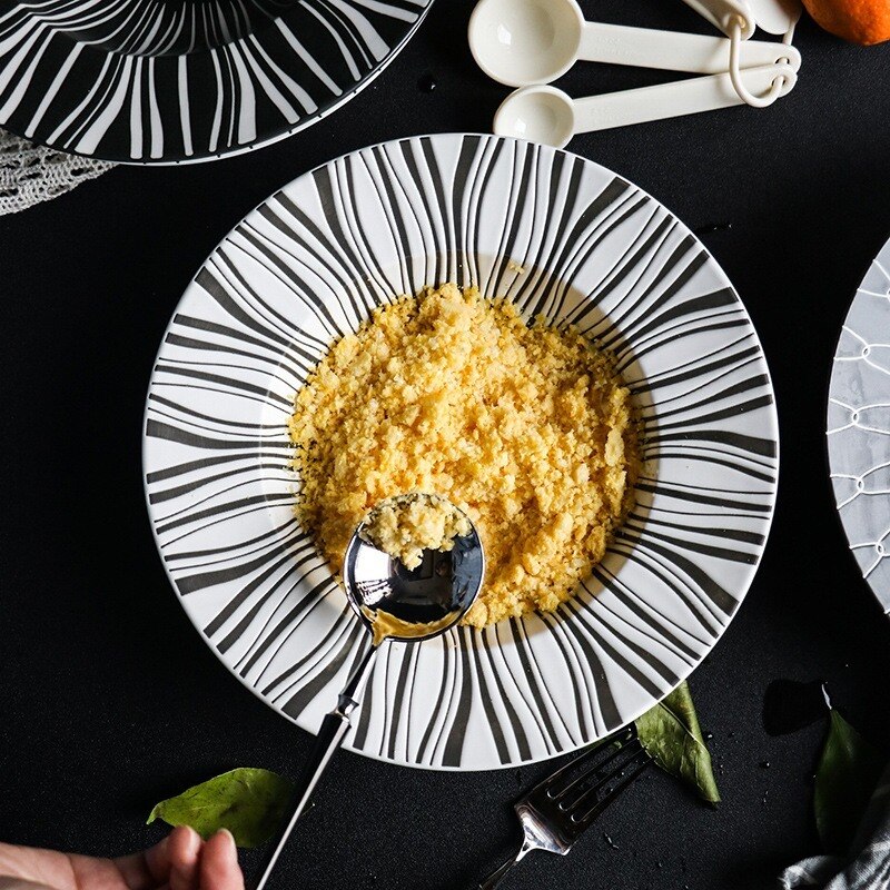 Keramik western dyb tallerken fad pasta ret restaurant cafe fad underkop suppe tallerken pasta skål salat stråhat tallerken service