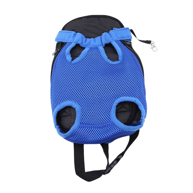 Nueva mochila de pecho frontal para perros y mascotas, mochila de cinco agujeros para perros, bolsa de transporte al aire libre, soporte de eslinga para perros y gatos de malla: XL