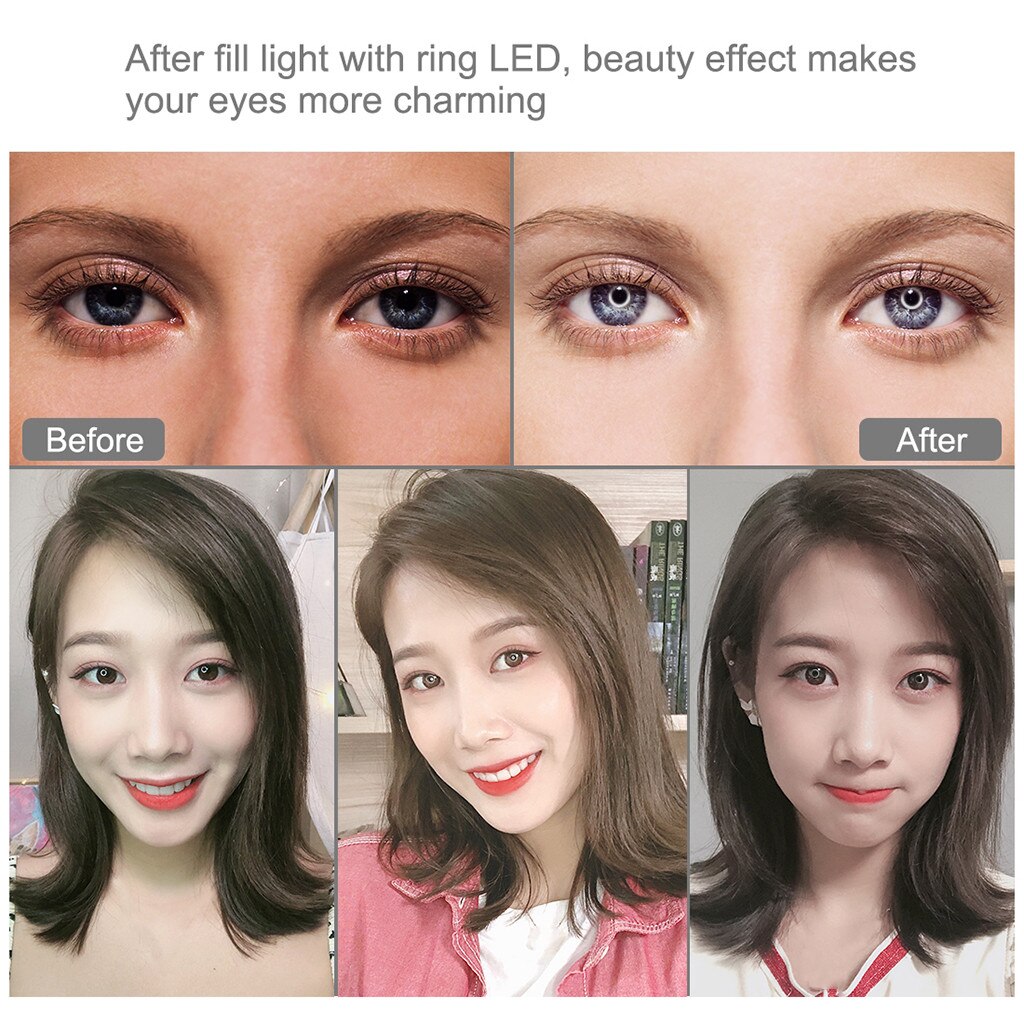 Ring Light 6.2 inch Dimmable RGB Ring Light for Makeup Video Desktop Led Ring Light