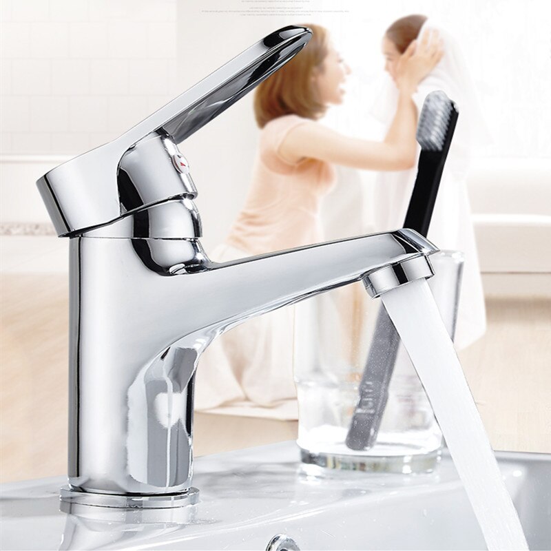 Bathroom Basin Faucets Mixer Sink Tap Single Handle Hole Chrome Faucet Basin Taps Deck Vintage Wash Cold Mixer Tap E11799