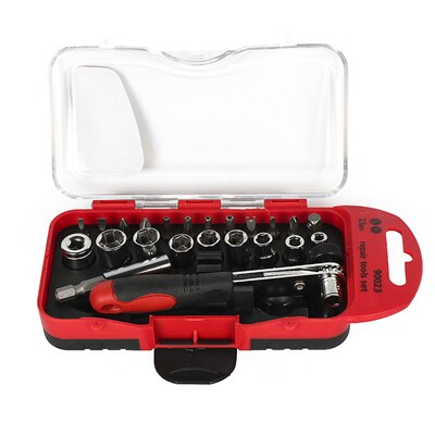 Tungfull Hardware Tool Multi-Function Universal Wrench Adjustable Grip Wrench Set Disassembly Ratchet Wrench Spanner Hand Tools: 23pcs