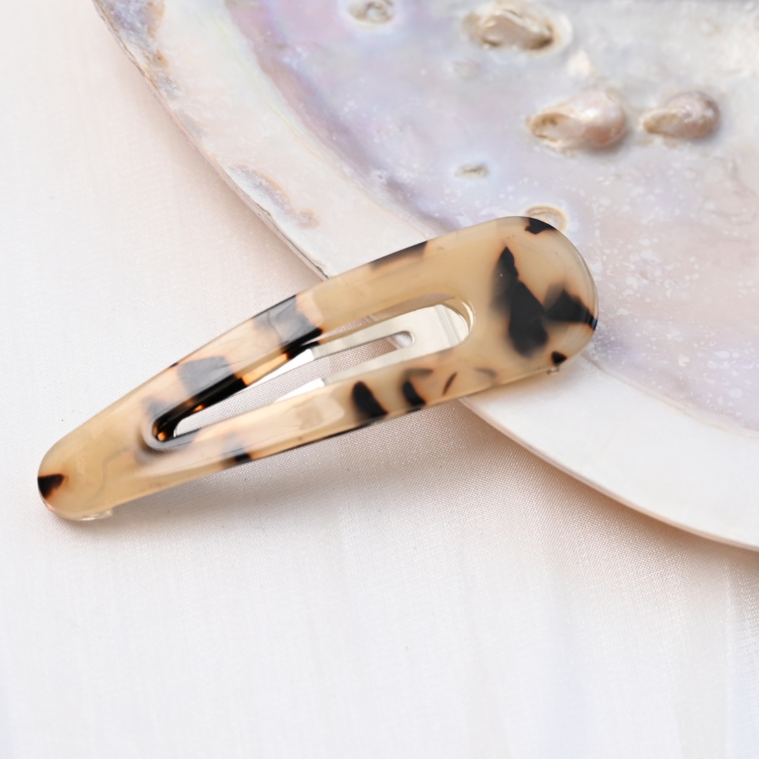 Czerwone spinki robić włosów Czarne klipsy dla dziewczynek i kobiet Acetatowe spinki robić włosów w kształcie kropli wody Akcesoria robić włosów o długości 7,3 cm: zielony