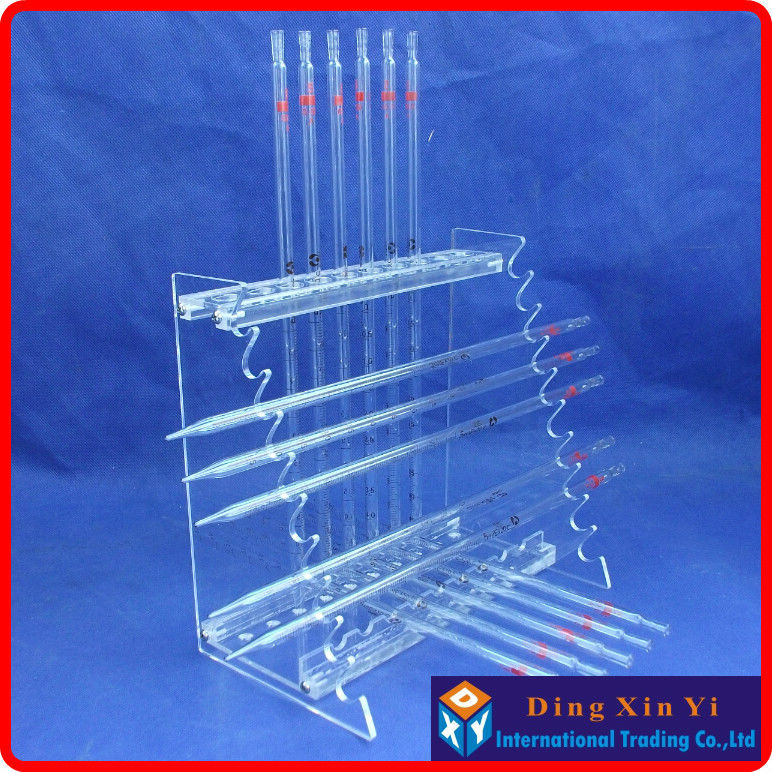 Organic glass pipette stand graduated pipette rack pipette holder single face trapezoidal pipet rack