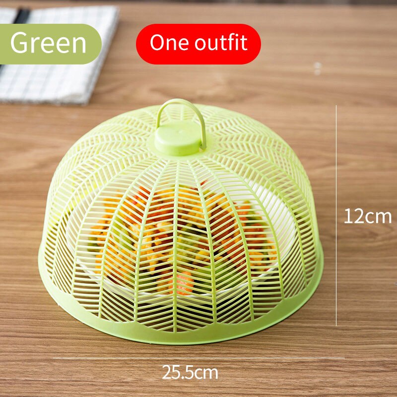 26cm food cover kitchen set dishes easy to clean heat insulation table cover leftover food dust cover protective cover: Green