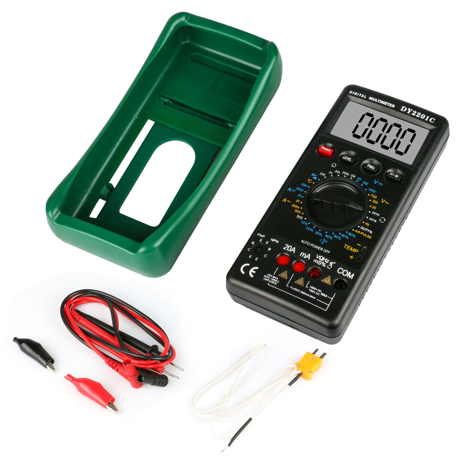 DY2201C Auto Maintenance Multimeter Temperature Frequency Duty Cycle Engine Speed Upgraded Version