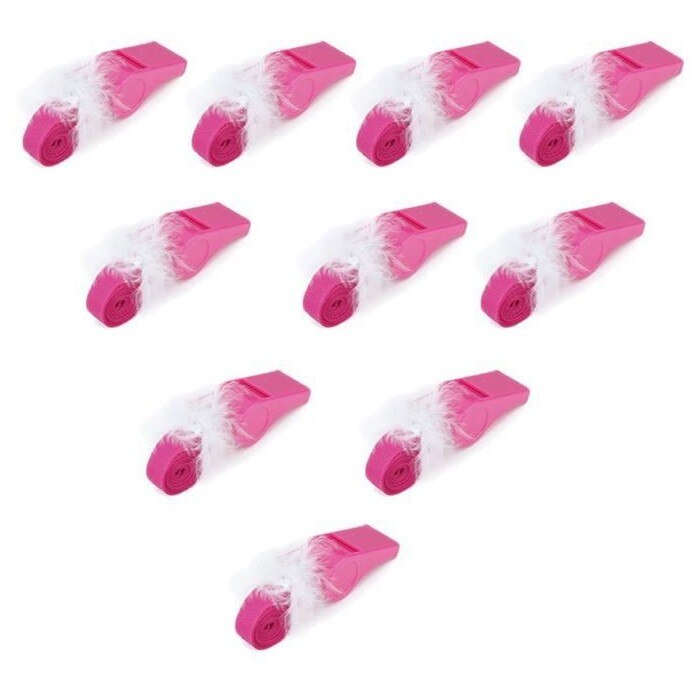 10 stk pink høne party spil fluffy whistles pige aften polterabend dekorationer forsyninger fest favor