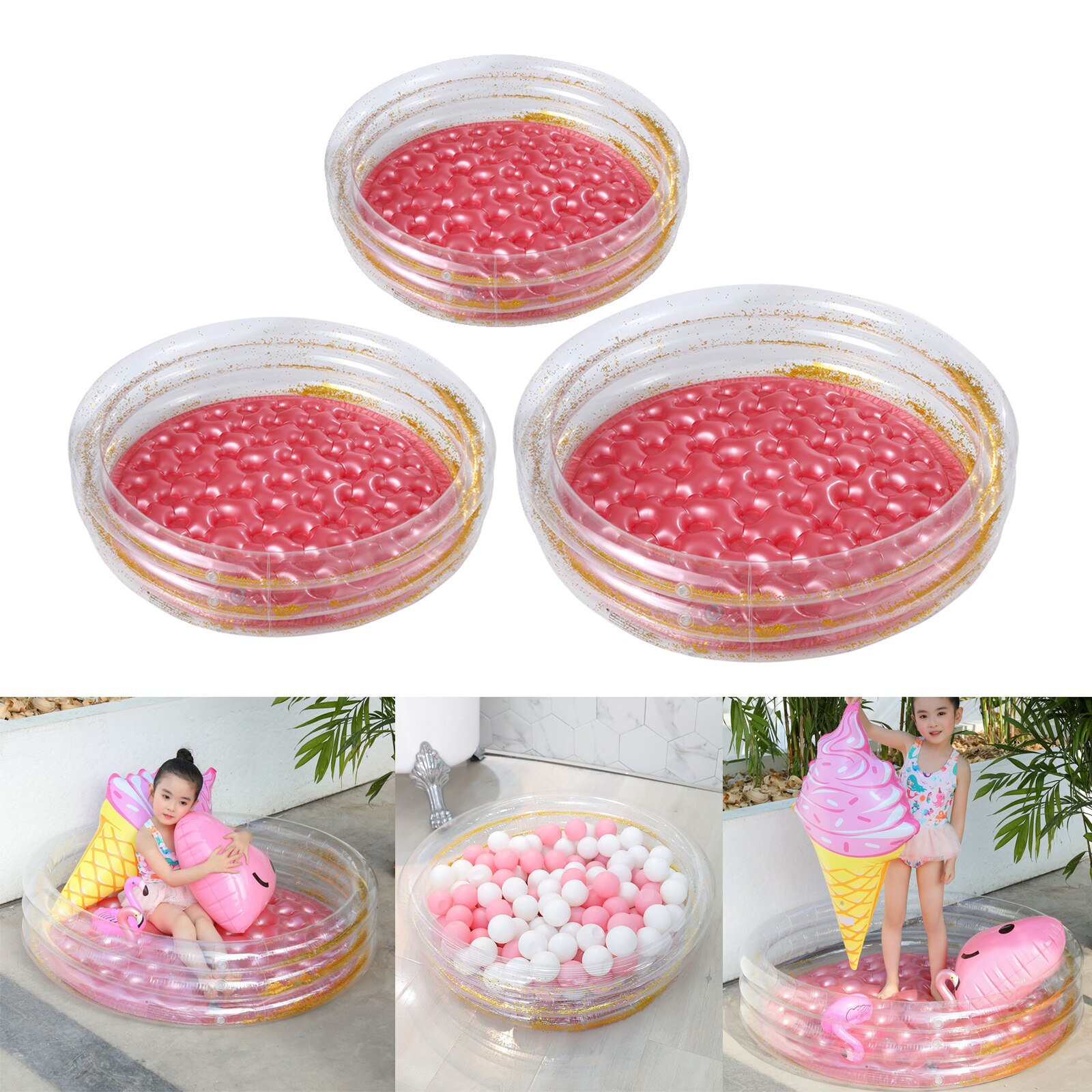 Summer Home Kids Baby Swimming Pool Inflatable Bathing Bathtub Water Fun