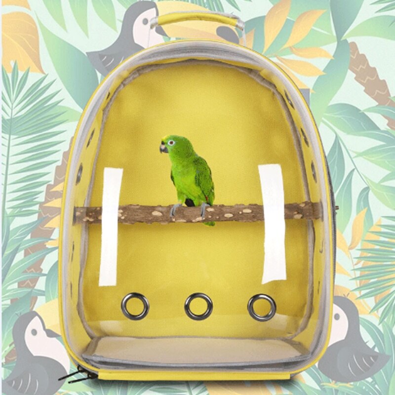 Bird Carrier Backpack, Bubble Bird Travel Carrier Backpack with Standing Perch