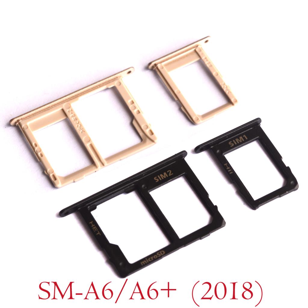 SIM Tray Holder SD Card Reader Slot Adapter for Samsung Galaxy A6 A6+ A600F/FN/DS A605F A605FD/DS