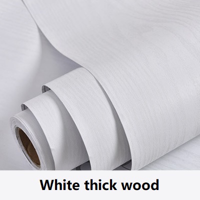 PVC Door Sticker Vinyl Contact Paper Self adhesive Wallpaper for Kitchen Cabinet Waterproof Shelf Liner Home Decor Wall Stickers: White thick wood